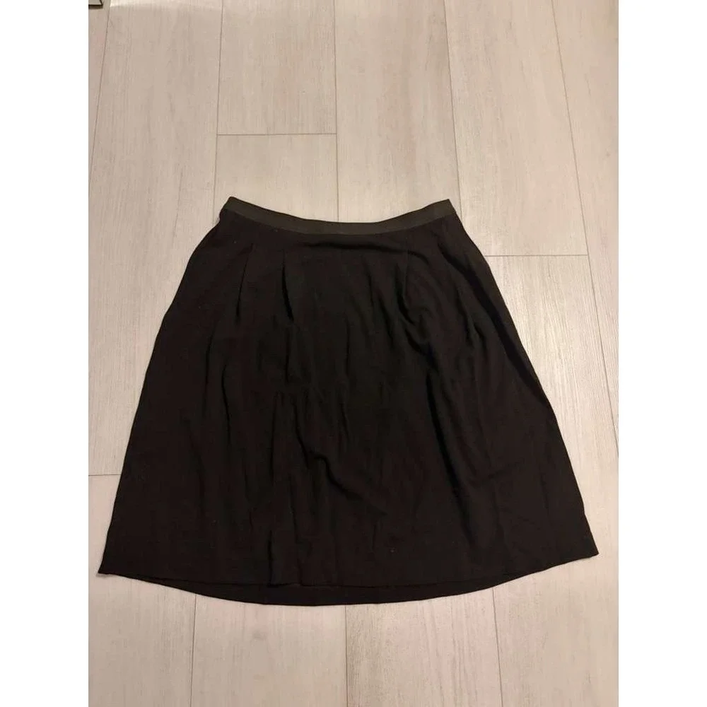 Eileen Fisher Skirt A Line Pull On‎ Stretch Size L Black